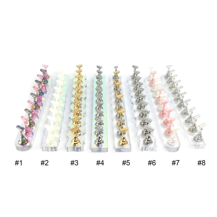 10 Tip Acrylic Display Holders - Assorted Styles and Colours | Lula Beauty