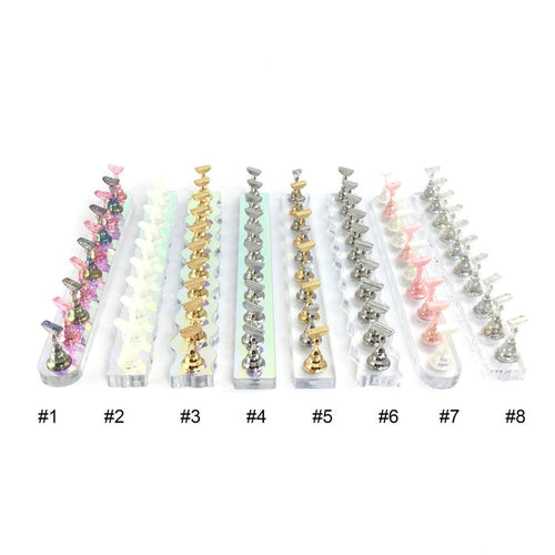 10 Tip Acrylic Display Holders - Assorted Styles and Colours | Lula Beauty