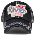 1532 - River Life Hat - Black