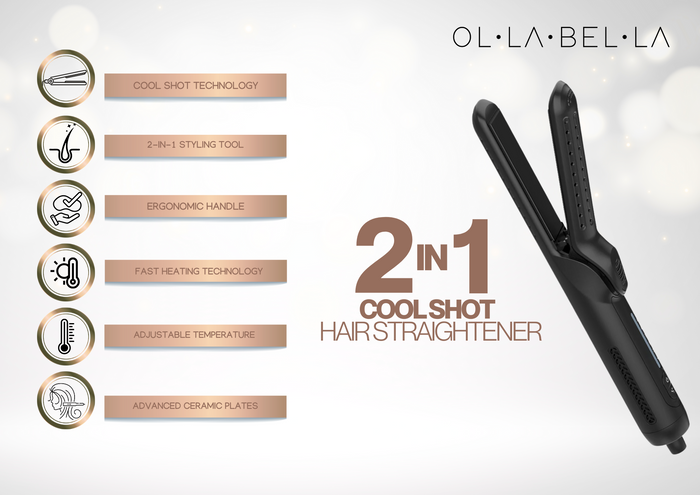 Olla Bella 2-in-1 Hair Straightener & Curler (Airflow Styler) Features