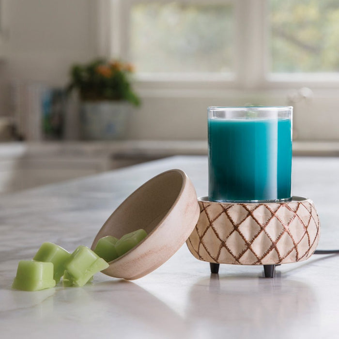 2-in-1 Lattice Wax & Candle Warmer