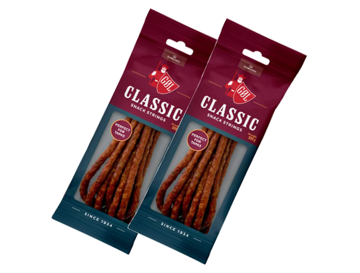 2 Packs of Göl Classic Ölkorv Snack Sausages 120g (4.23 oz) – Authentic Swedish Air-Dried Beer Sausage Sticks