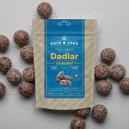 3 Pack Dave & Jons Dadlar Chokladboll - Dates with the taste of Swedish Chocolate Balls (125g / 4.40oz)