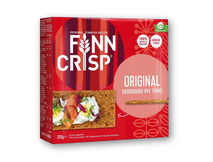3 Packs of FINN CRISP Original Sourdough Rye Thins 200g (7.05 oz) – Authentic Finnish Wholegrain Rye Crispbread