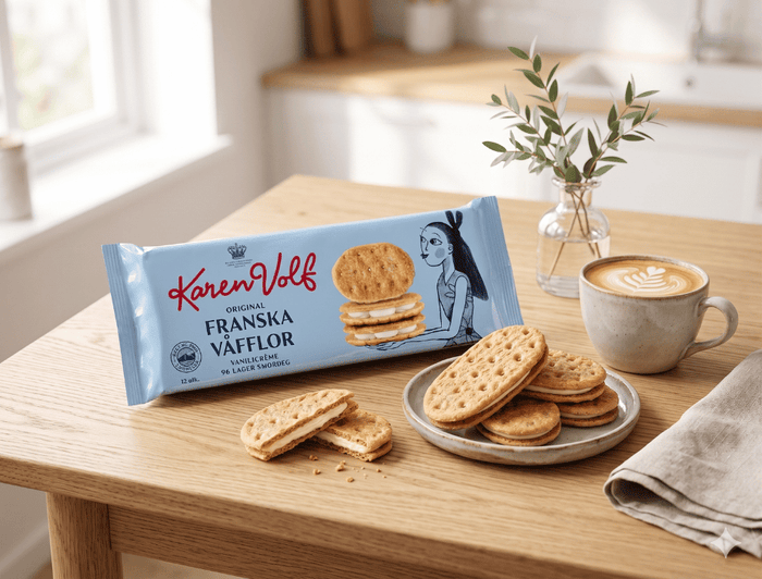 3 Packs of Karen Wolf Franska Våfflor 160g (5.64 oz) – Authentic Danish French Waffles with Cream Filling