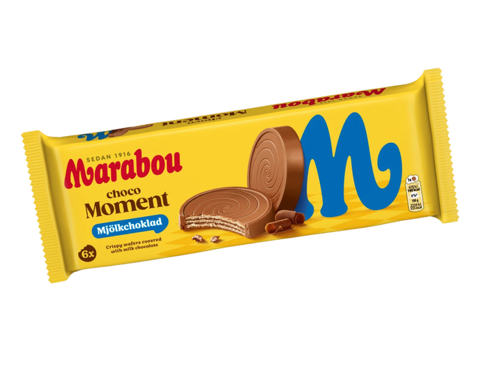 3 Packs of Marabou Choco Moment Milk Chocolate 180g (6.35 oz) – Crispy Wafer & Chocolate Cream Bites