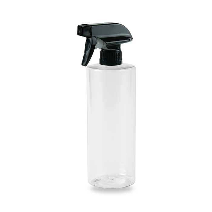 500ml Clear Recycled Plastic Bottle 'Cylinder'- (Trigger Spray)