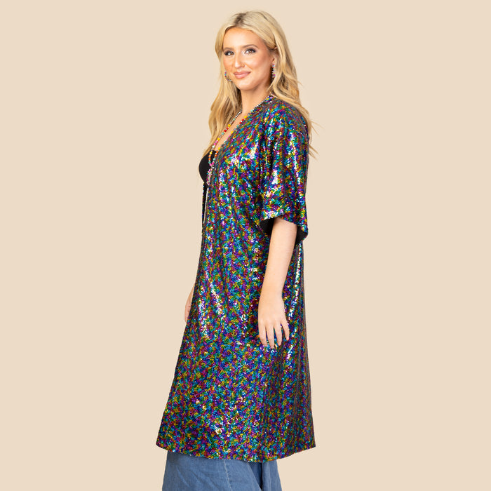 6721 - Sequin Duster - Multi