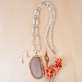 72976 - Natural Stone Necklace - White