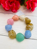 Chunky Chic Pastel Stone Bracelet