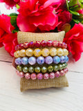 Colors of Spring Beaded Bracelet Stack
