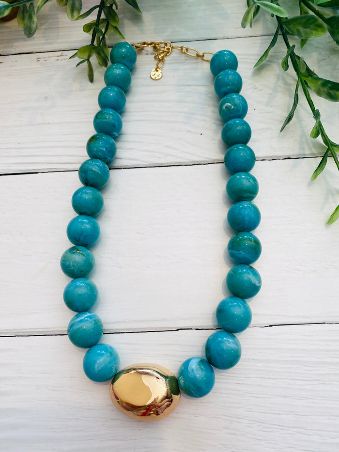 Spring Break Chunky Stone Necklace