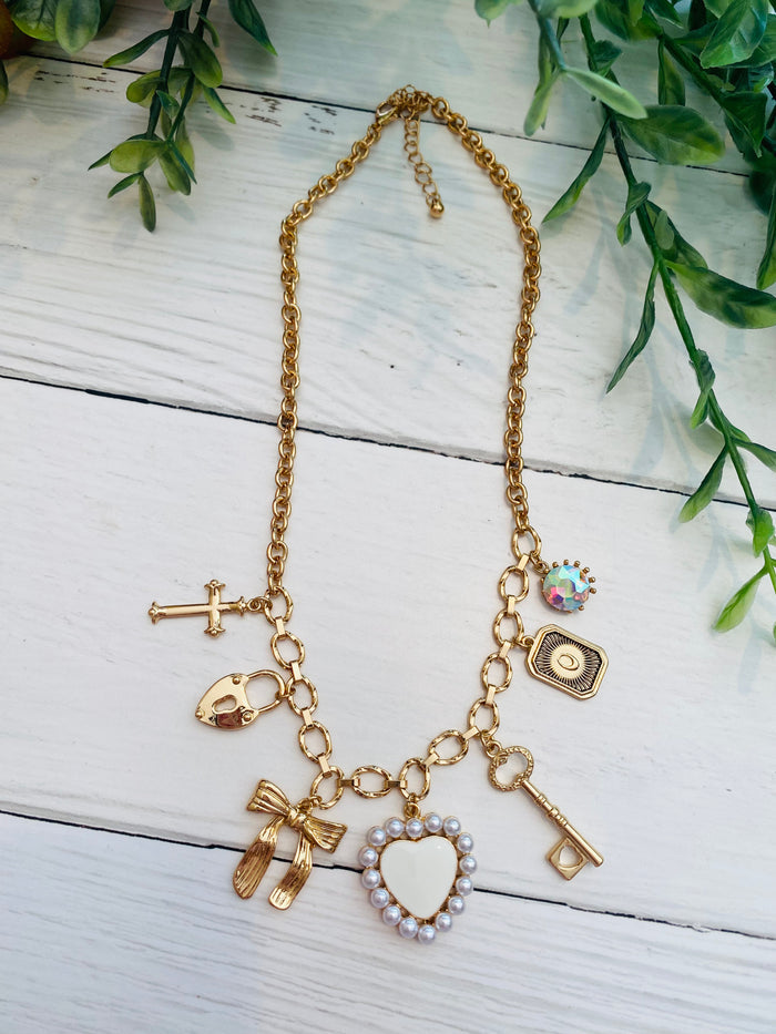 Full of Grace Pearl Charm Necklace