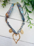 Lovely Charm Heart Scarf Necklace