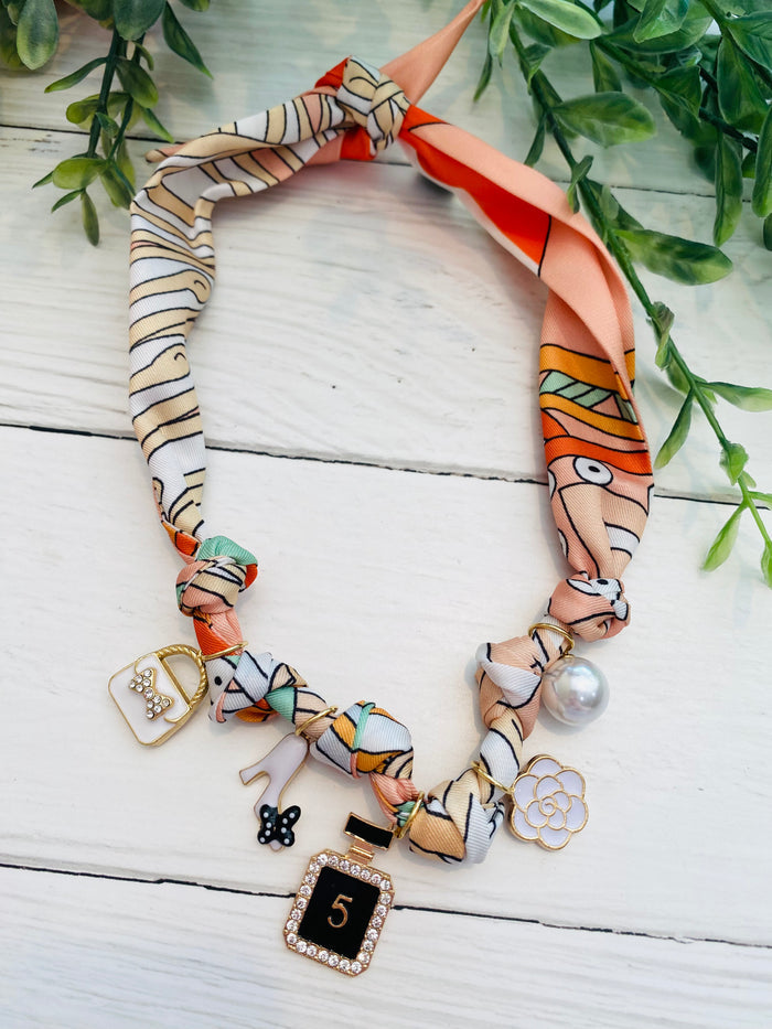 Chic Look Charm Scarf Necklace