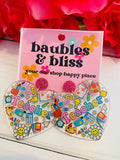 Teacher Icons Heart Earrings