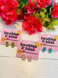 So Chic Mini Hexagon Stud Earrings
