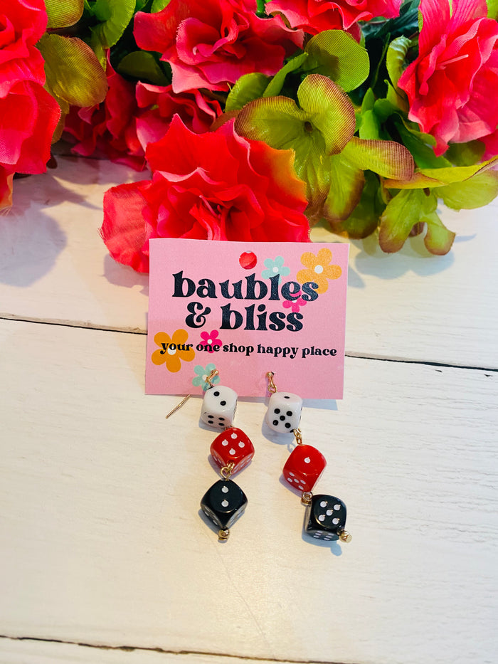 Feeling Lucky Dangle Dice Earrings