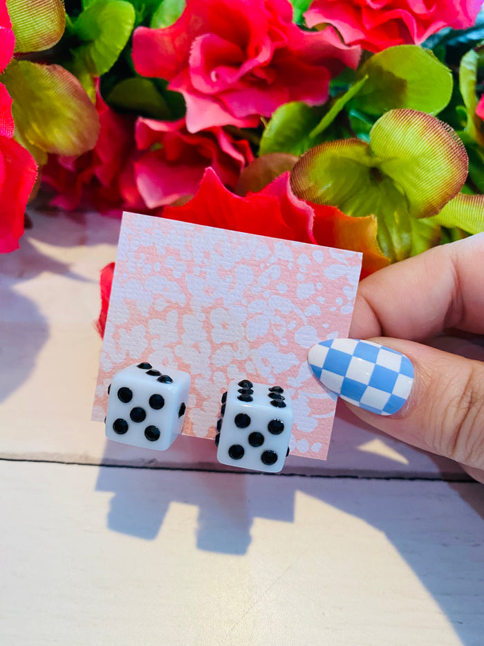 Roll 'Em Classic Dice Stud Earrings