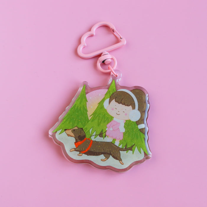 A Woodland Walk Acrylic Keyring