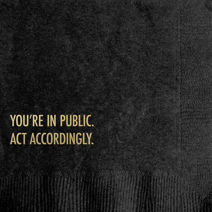 Act Accordingly Cocktail Napkin