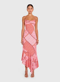 Amanda Uprichard Kaysee Midi Dress in Pink Multi
