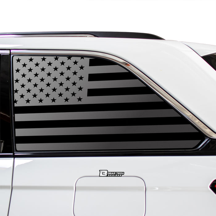 American Flag Window Vinyl Decal Stickers Fits Jeep Grand Cherokee 2022 - 2025Blue Pink Red Green Line - Bogar Tech Designs