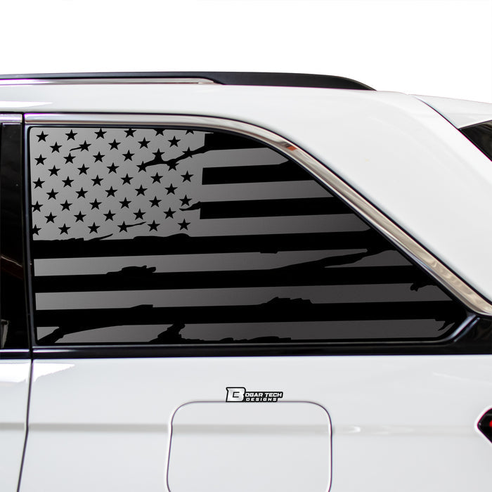 American Flag Window Vinyl Decal Stickers Fits Jeep Grand Cherokee 2022 - 2025Blue Pink Red Green Line - Bogar Tech Designs