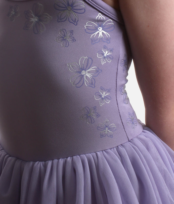 Girls Anastasia Camisole Tutu Dress, Elegant Floral Dancewear - CL70008