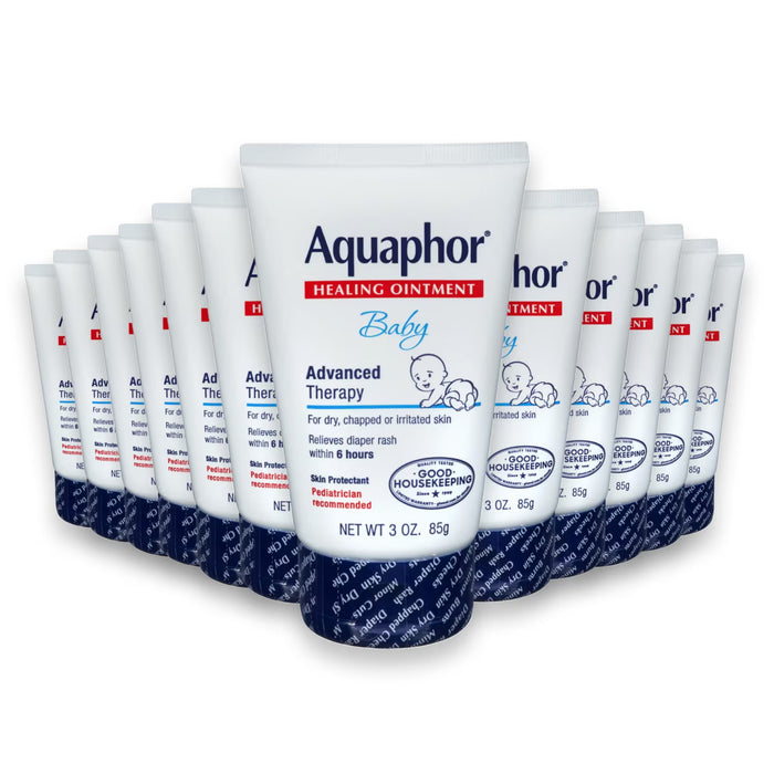Aquaphor - Baby Healing Ointment Tube - 3 Oz - 12 Pack