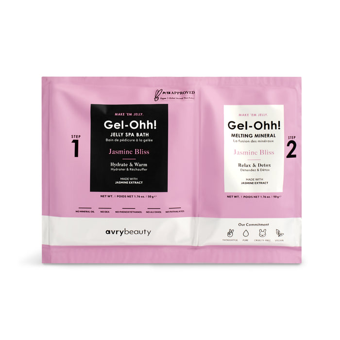 Avry Beauty Gel-Ohh! Jelly Spa 2-Step Soak & Scrub Pedi Bath - Jasmine