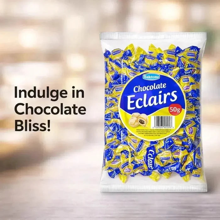 Baxtons Chocolate Eclairs 50-piece pack promotional image