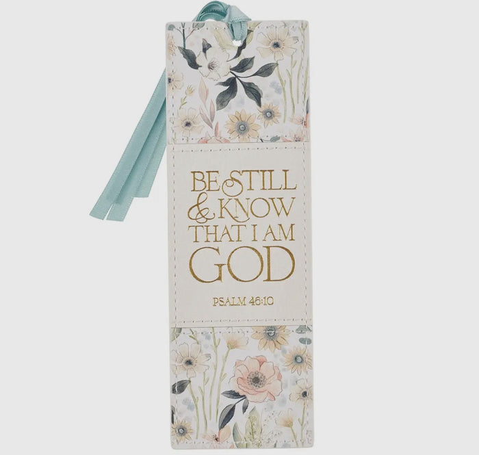 Be Still Ps. 46:10 Bookmark Faux Leather White