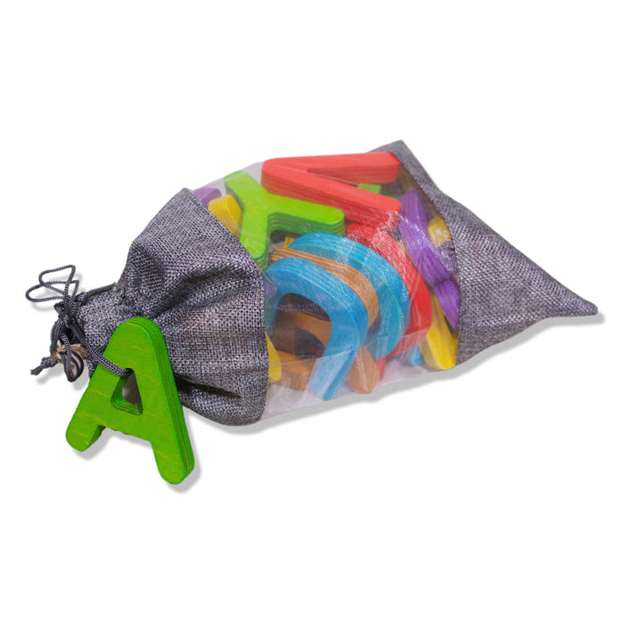 BeginAgain Jumbo 3" Wooden Letters in Carrying Bag