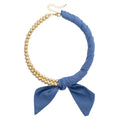 Bianca Denim Beaded Scarf Necklace