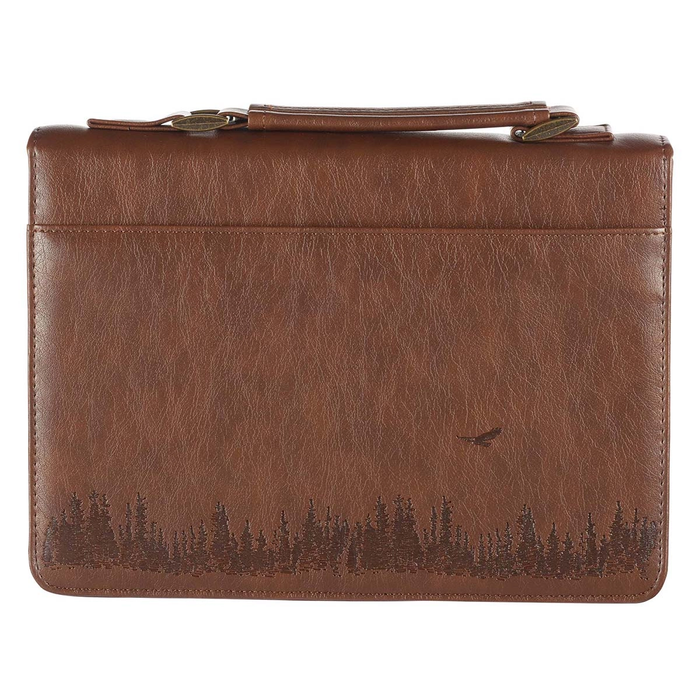 Bible Cover Classic Brown Wings Like Eagles Isa. 40:31
