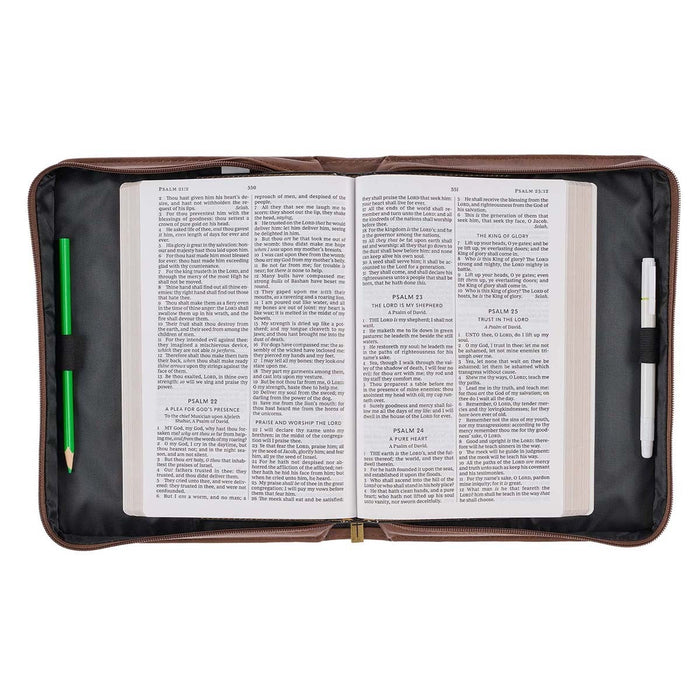 Bible Cover Classic Brown Wings Like Eagles Isa. 40:31
