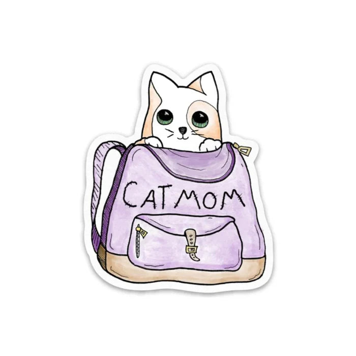 Big Moods 'Cat Mom' Backpack Vinyl Sticker
