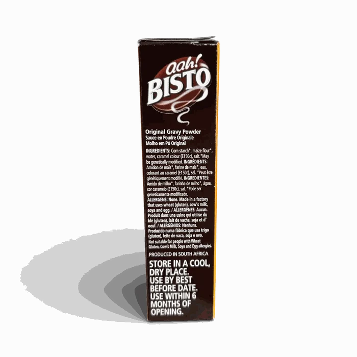 Bisto Gravy Powder 115g box for rich, smooth British gravy, ready in minutes with boiling water.