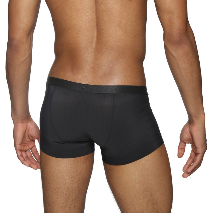 Black Coastal Nylon Low Rise Trunk - Parke & Ronen
