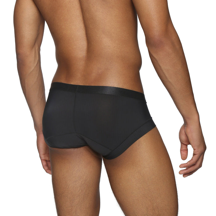 Black Coastal Nylon Maverick Brief - Parke & Ronen