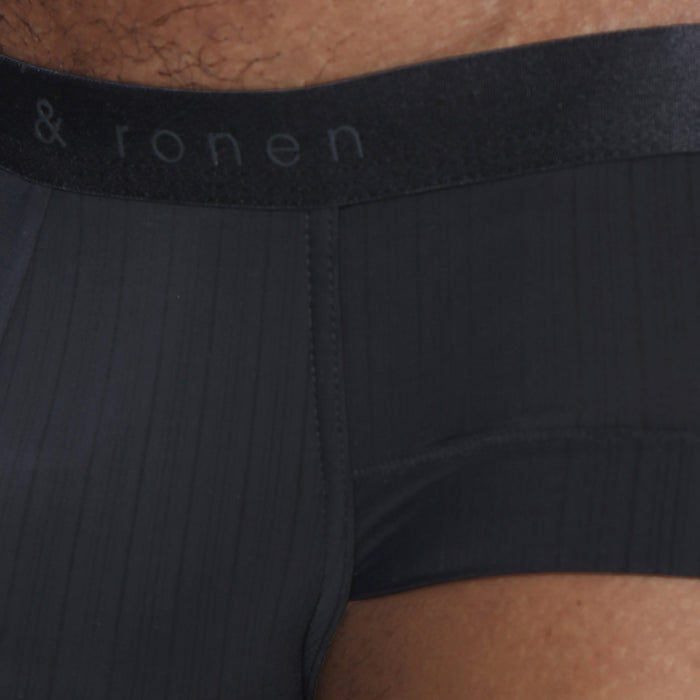 Black Coastal Nylon Maverick Brief - Parke & Ronen