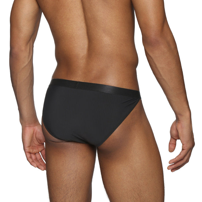 Black Coastal Nylon Sport Brief - Parke & Ronen