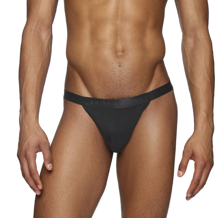 Black Coastal Nylon Thong - Parke & Ronen