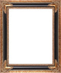Black & Gold Leaf Ornate Picture Frame – 3" Wide Wooden Imperial Compo --Only available in store