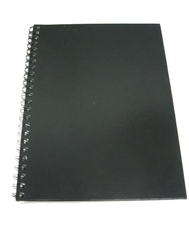 Black Hardback Sketch Drawing Paper Pad 9x12'' - 80 Sheets-65 lb