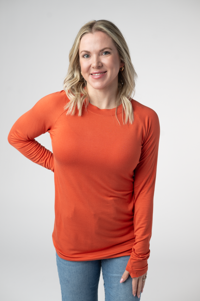 Blair Long Sleeve Top - Pumpkin