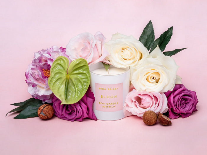 Bloom - Lychee Peony Soy Candle - Nina Bailey