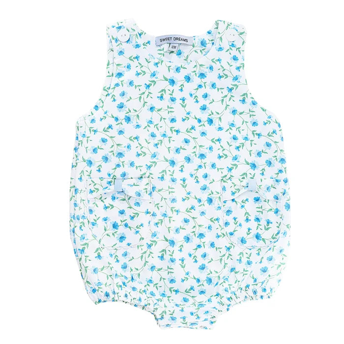 Blue Floral Print Bubble