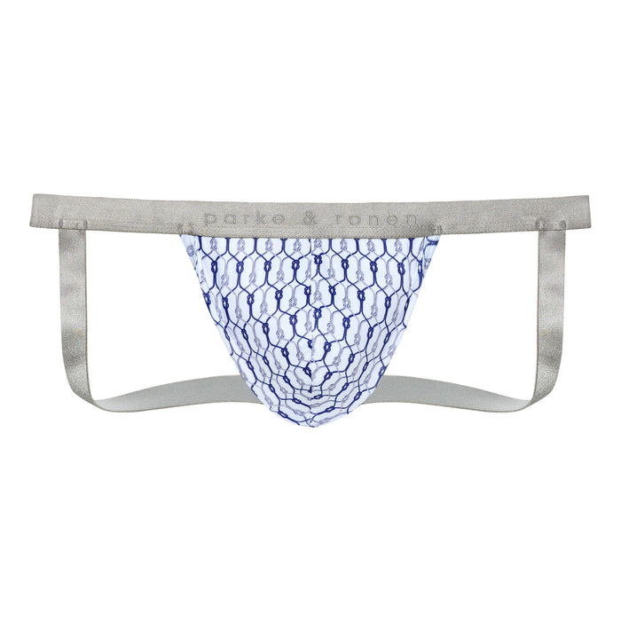 Blue Sailor's Knot Printed Jock Strap - Parke & Ronen
